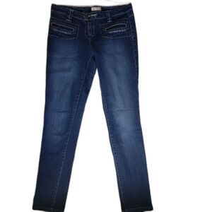 Metro 7 jeans low rise straight leg, size 4, inseam 32 inches long